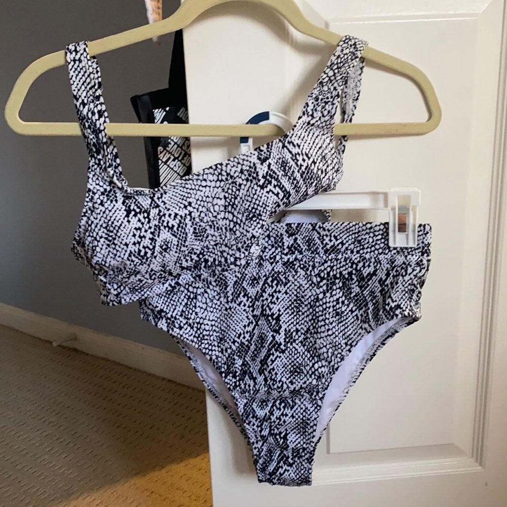 Snake Skin High Wasted Target Bikini